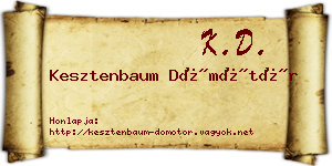 Kesztenbaum Dömötör névjegykártya